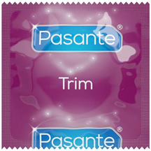 Trim size condom packet