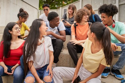 Young people smiling